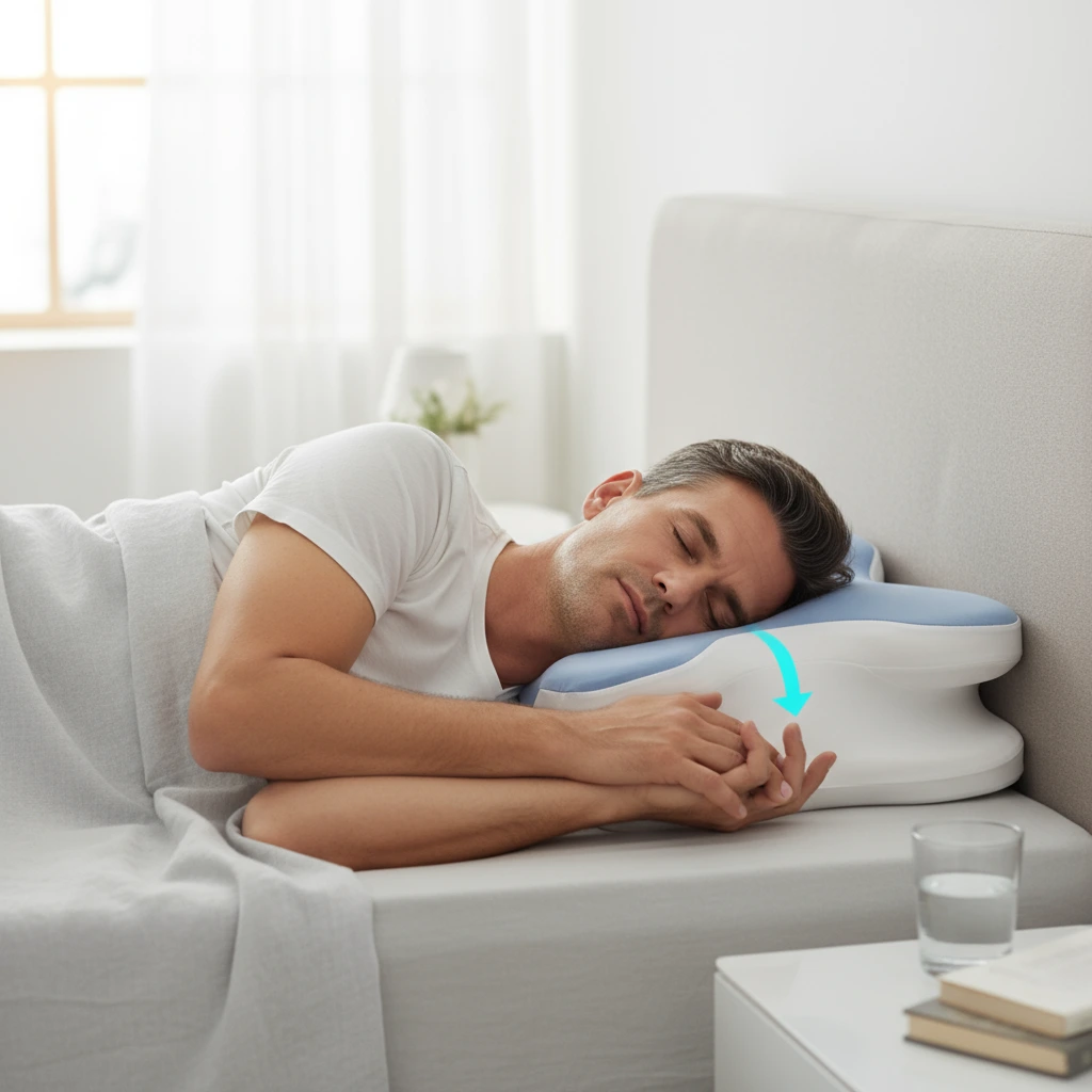 FP-12 Ultra Pain Relief Cooling Pillow for Neck Support Adjustable Odorless Ergonomic Butterfly Memory Foam Orthopedic Bed Pillow -Fansace 1