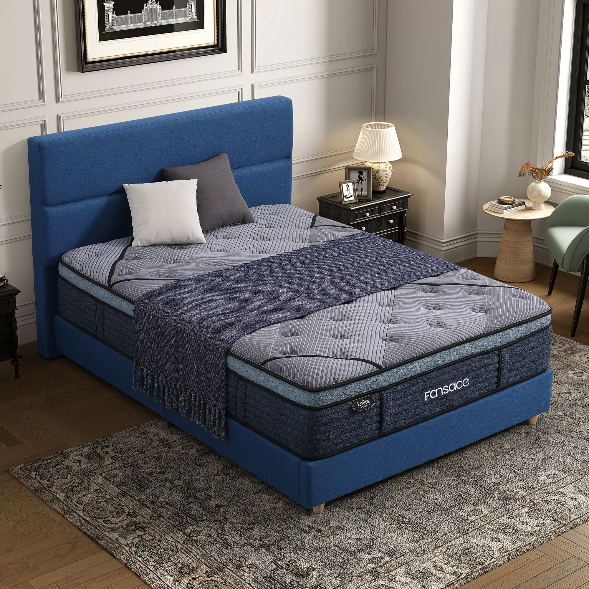 34PB-54 Lolita Premium Memory Foam Mattress Soy Fiber Lady S Pocket Spring Mattresses with Foam Encasement - Fansace 1