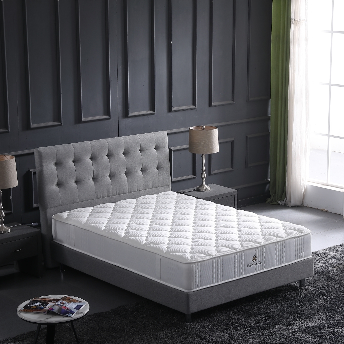 Colchón de espuma suave de alta densidad con resortes ensacados de 5 zonas, de lujo, tamaño queen, para hoteles de 4 estrellas - Fansace Hotel Mattress 5