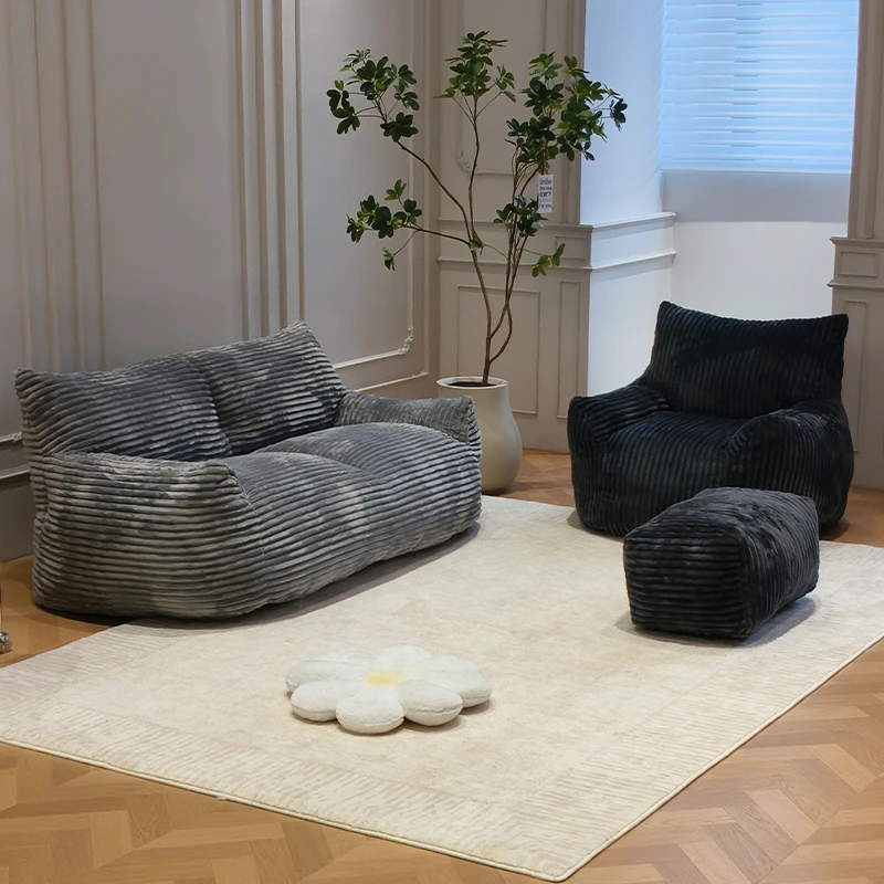 كرسي بين باج كبير YS6058 مع مسند قدم، أريكة بين باج 3 في 1 مع حشوة من الإسفنج الذكي، كرسي ألعاب للبالغين، كرسي بين باج مريح للأطفال والمراهقين - متوفر بالجملة 1