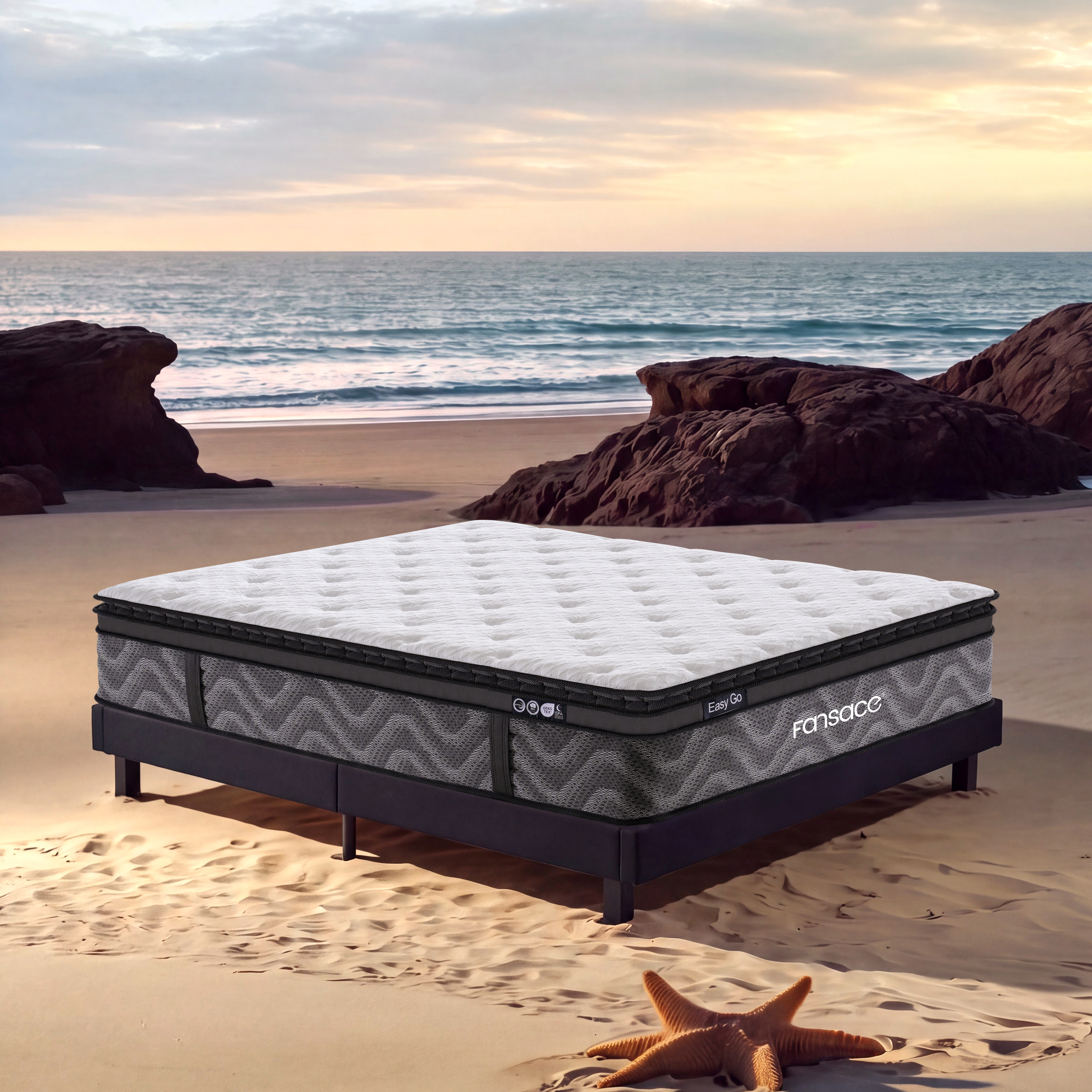 4APB-11 Easy Go Series OEM & ODM Medium Firm Roll‑Pack Pocket Spring Mattress Custom Pillow Top Design Mattresses For Bulk Shipping-Fansace Mattress Factory 1