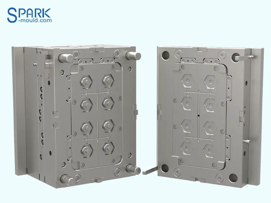 Hex Nut Bulkhead Fittings Mold - Spark Mould 1