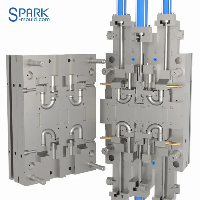 4 Hohlräume PVC Sink J Bend P Trap Form 1