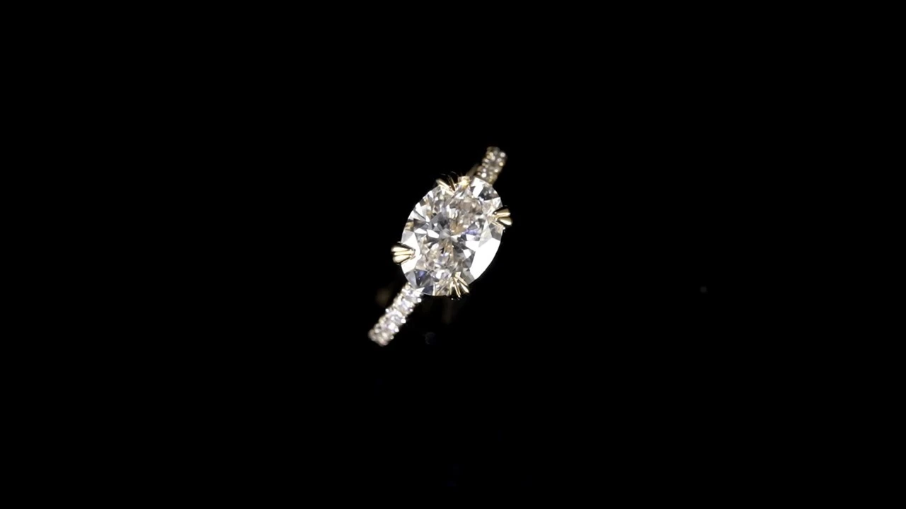 Redleaf IGI Certified Oval Cut 18K Yellow Gold Lab Grown Diamond Ring Custom Lab Grown Diamond Engagement Rings 1