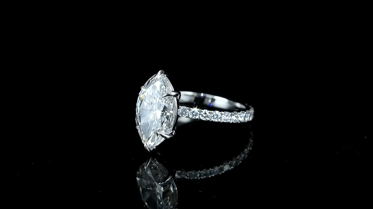 Redleaf igi gia zertifiziert Marquise 18K Weißgold Labor für Diamantring -Fabrik hergestellt Diamantringe 1
