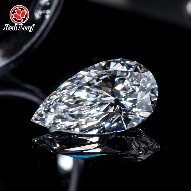 Redleaf Pear Cut 3CT E VS2 Lab Grown Diamond IGI Certified Fancy Shape Lab Created Diamonds 1