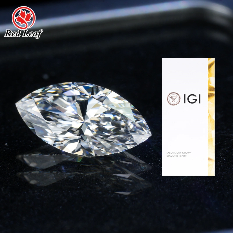 Redleaf Lab Grown Diamond Marquise Cut 1CT-5CT IGI GIA Fancy Shape Lab creó diamantes para anillos 1