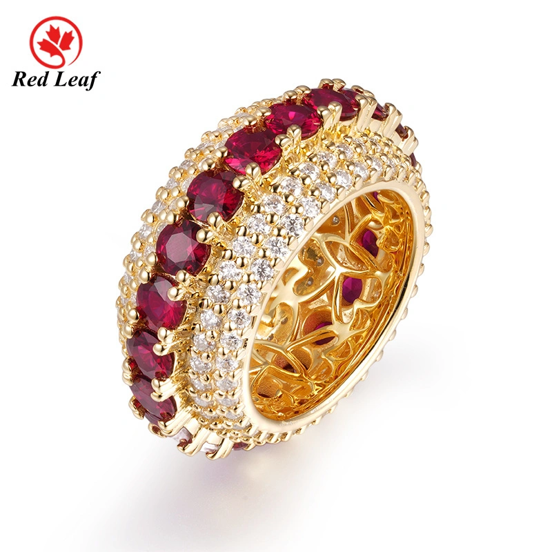 Redleaf Custom Hip Hop Corundum Moissanite Edelsteine ​​Ringe 925 Silber für Männer Geschenk 1