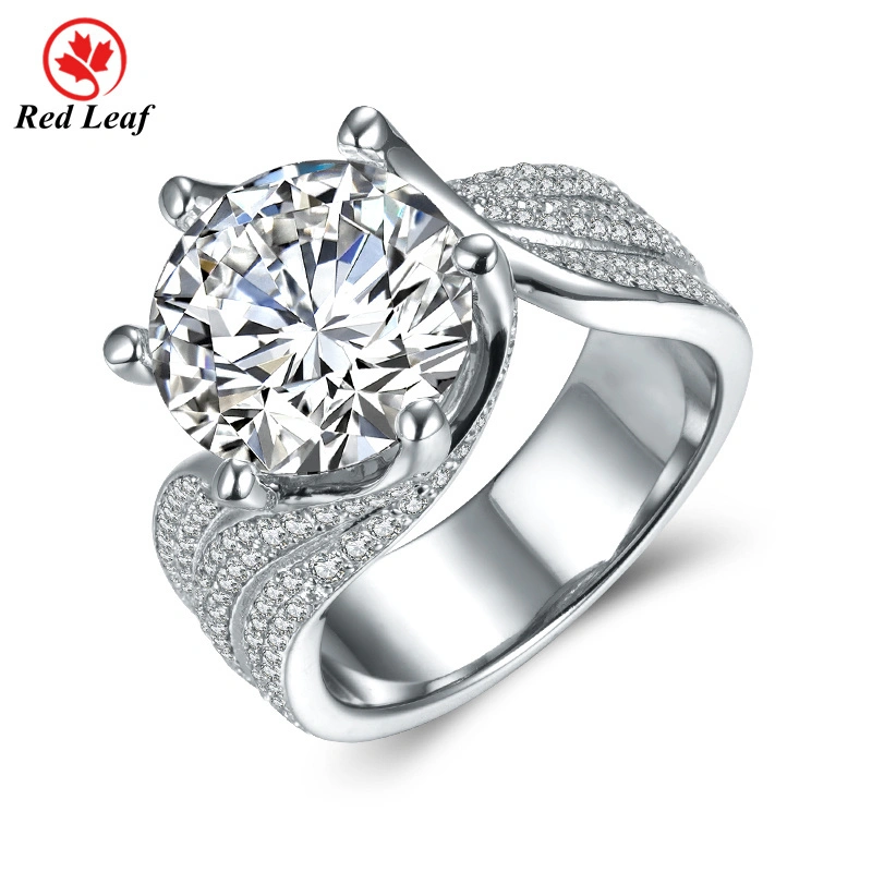 Redleaf Customization 18K White Gold 5CT Lab Grown Diamond Engagement Elegant Rings Cvd Diamond Jewellery Manufacturers 1