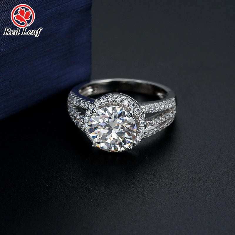 Redleaf 3CT IGI Certified Round Cut 14K White Gold Lab Grown Diamond Ring Custom Engagement Rings Lab Diamonds 1