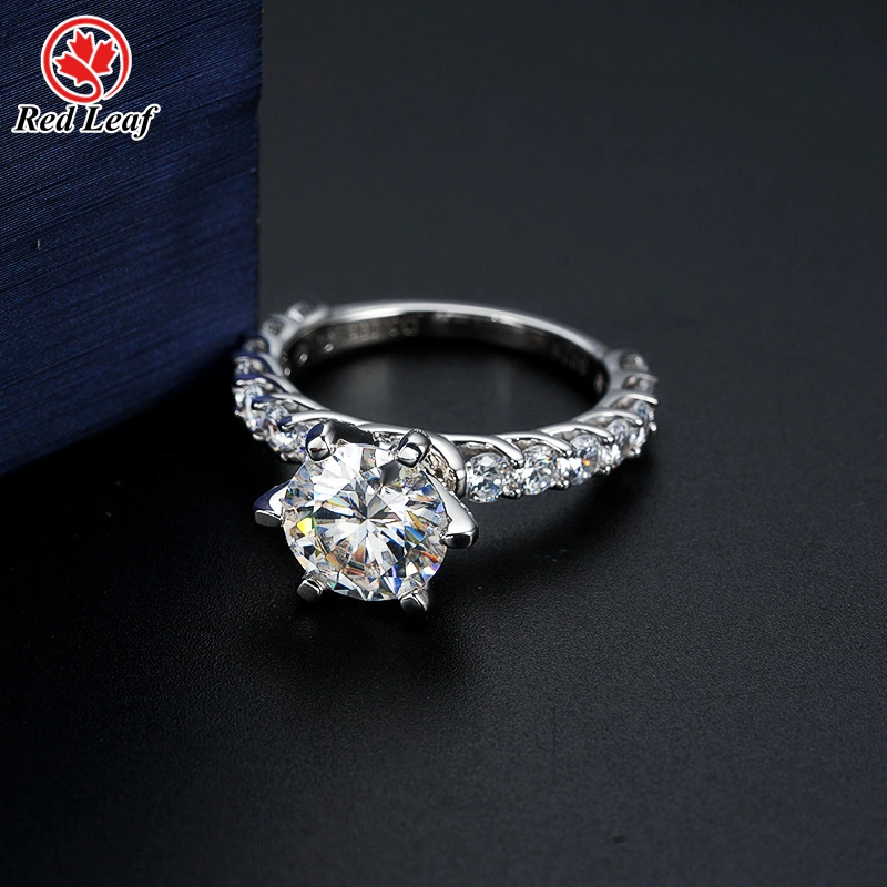 Redleaf Round Cut 3CT D VVS1 18K White Gold Lab Diamond Rings Lab Grown Diamond Jewelry Manufacturers 1