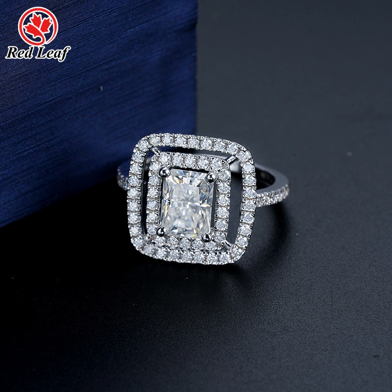 Redleaf Radiant Cut 18K White Gold 3CT IGI Certified Lab Diamond Engagement Rings Cvd Diamond Jewellery Manufacturers 1