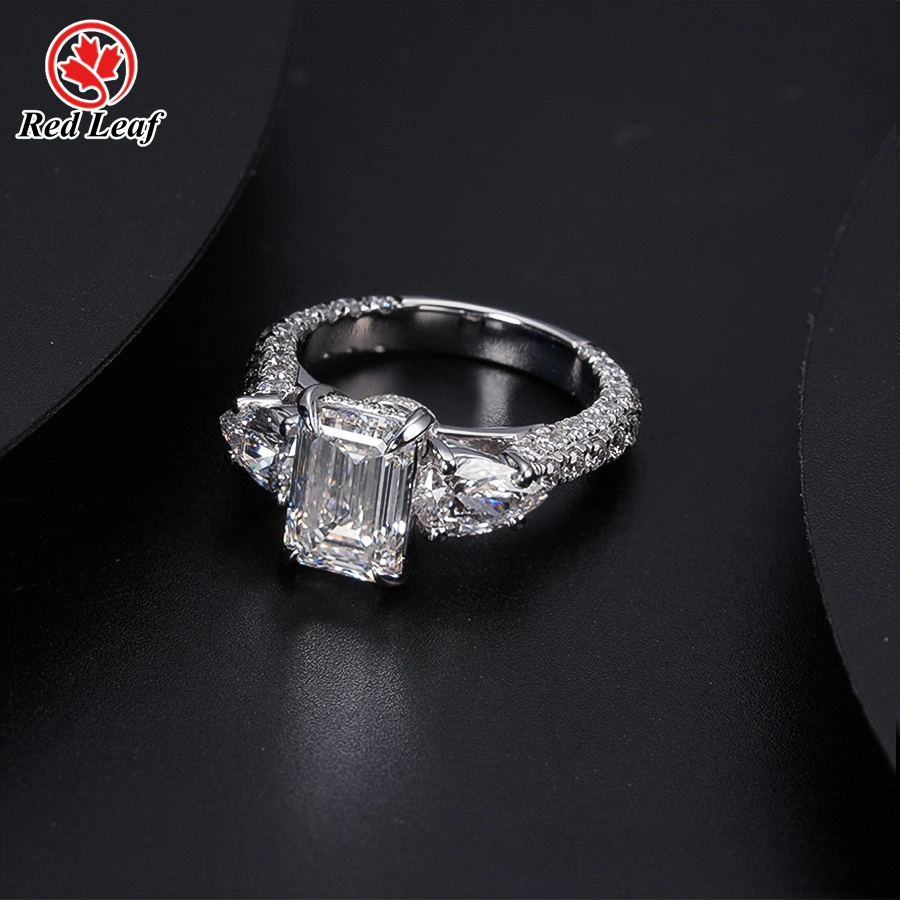 Redleaf IGI Certificado 2CT 14K Gold de oro blanco Cut Lab Anillo de diamantes Laboratorio Custom Lab de participación cultivada 1