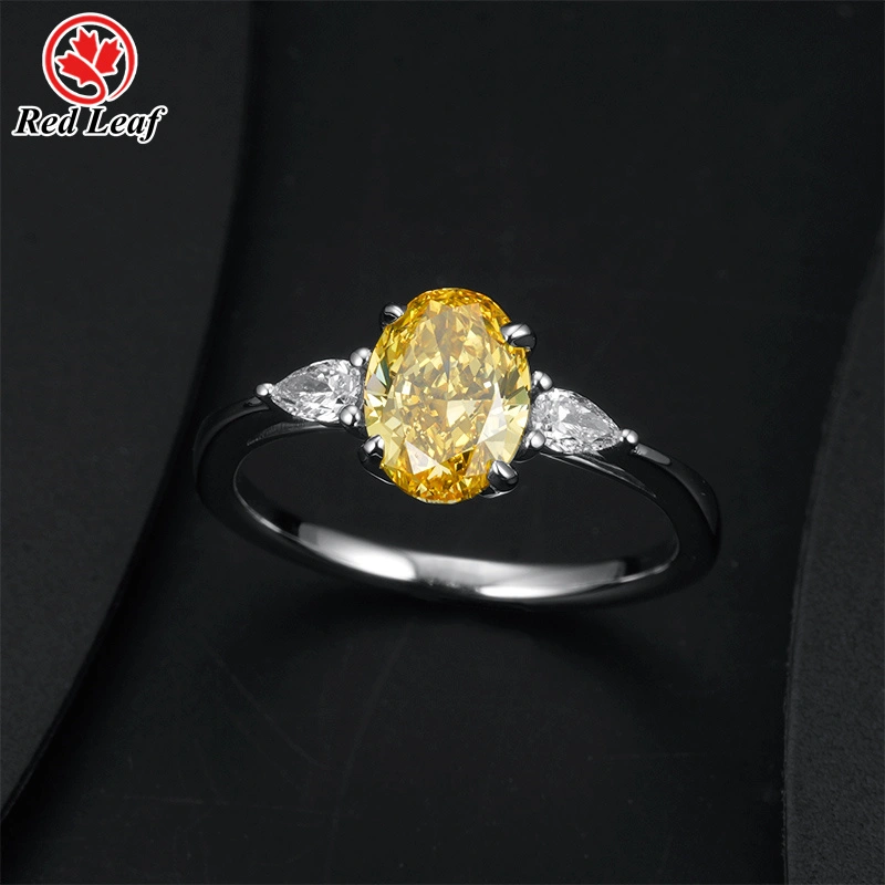 Redleaf IGI certifié 14k or blanc & Coupe ovale 1.74CT VS1 LAB RONNE DANS LES BALANS DE COMMANDE CUSTOH 1