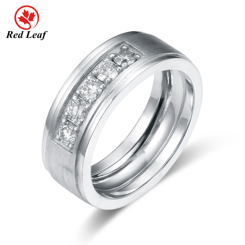 Redleaf PT950 Anillos de compromiso personalizado para hombres D VVS1 LAB Diamantes IGI Certificado Laboratorio Grown Diamond Jewelry Fabricantes 1