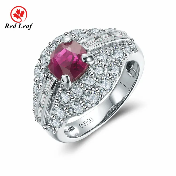 Custom Lab Created Diamond Rings Cushion Lab Grown Diamond Ring Wholesale - Redleaf 2