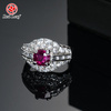Anneaux de diamant fabriqués en usine rouge 5