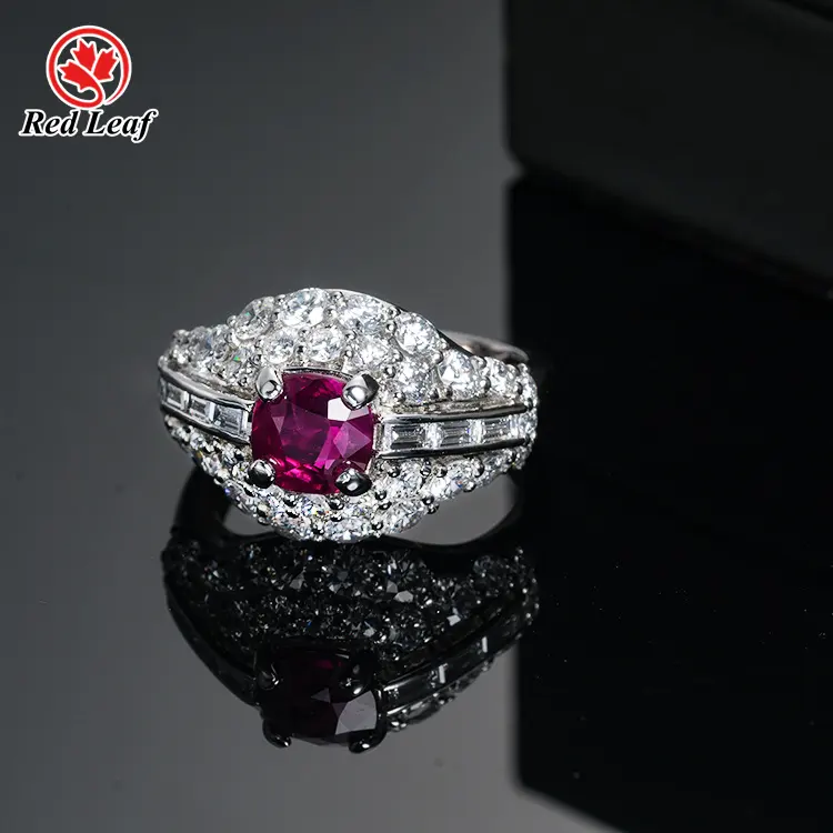 Custom Lab Created Diamond Rings Cushion Lab Grown Diamond Ring Wholesale - Redleaf 5