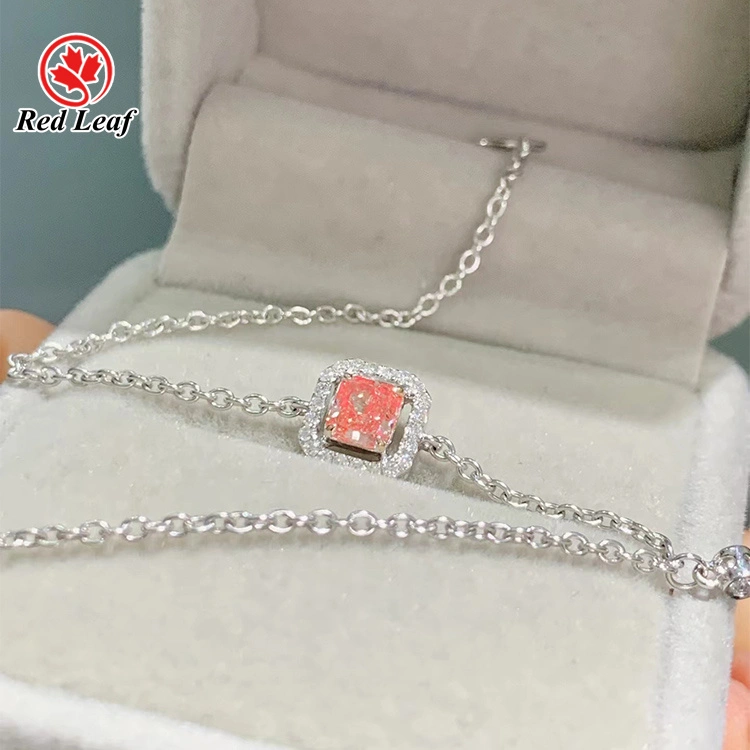 Collier diamant en diamant IGI à collier de coupe rayonnant en or blanc 18K 1
