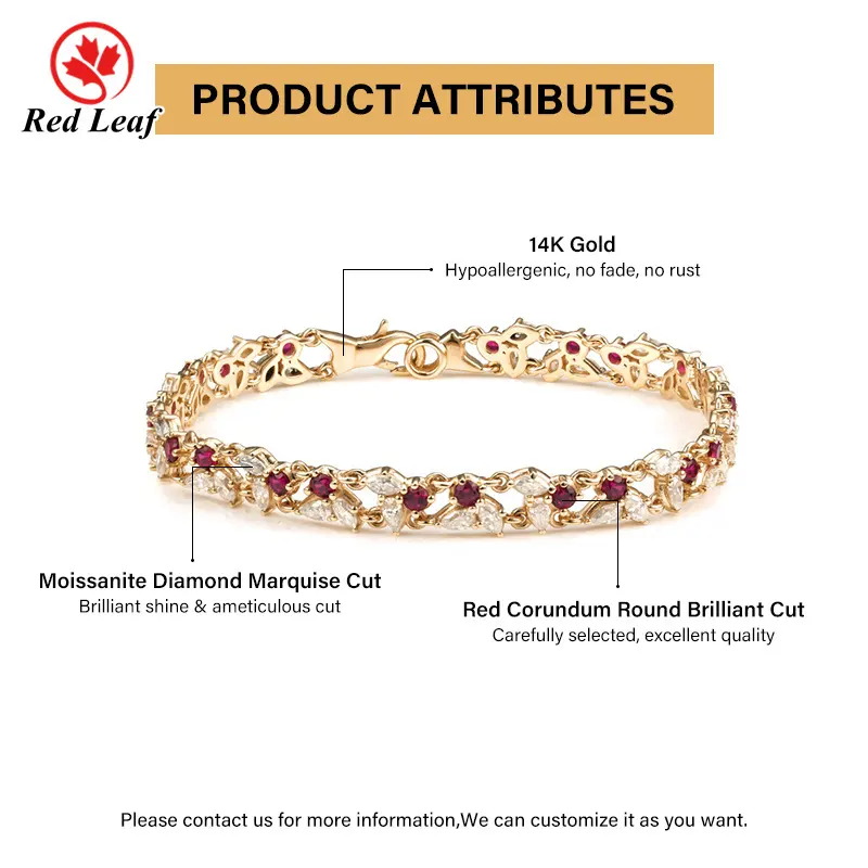 Lab Created Gemstone Jewelry Gemstone Bracelet Wholesale - Redleaf 3