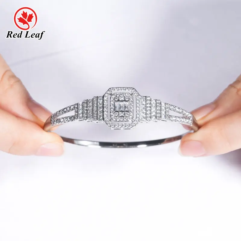 Lab Grown Diamond Tennis Bracelet Yellow Gold 10K Lab Grown Diamond Bracelet Wholesale - Redleaf 5