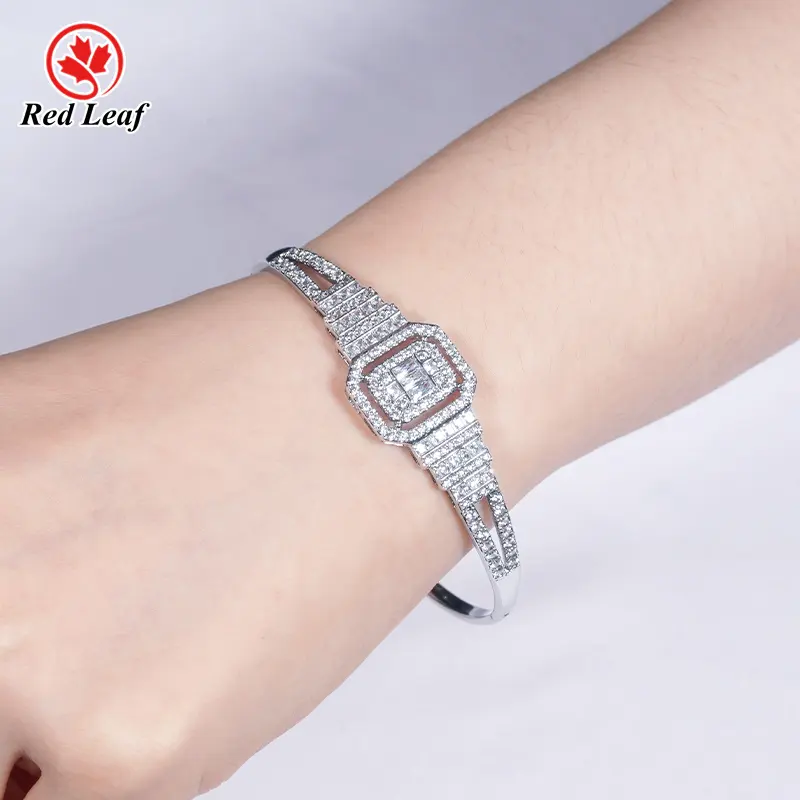 Lab Grown Diamond Tennis Bracelet Yellow Gold 10K Lab Grown Diamond Bracelet Wholesale - Redleaf 3