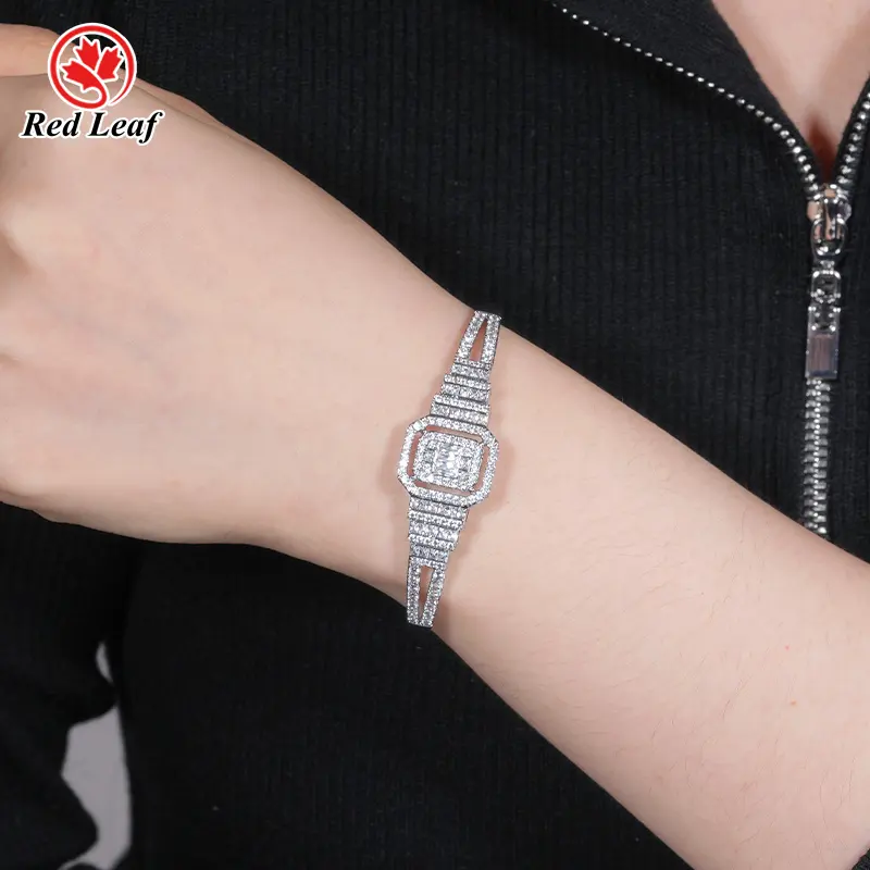 Lab Grown Diamond Tennis Bracelet Yellow Gold 10K Lab Grown Diamond Bracelet Wholesale - Redleaf 6