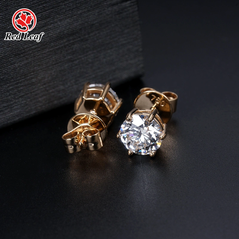 RLE-1 Redleaf 0.5CT 1CT 2CT 3CT IGI Lab Grown Diamond Round Cut Earrings 1