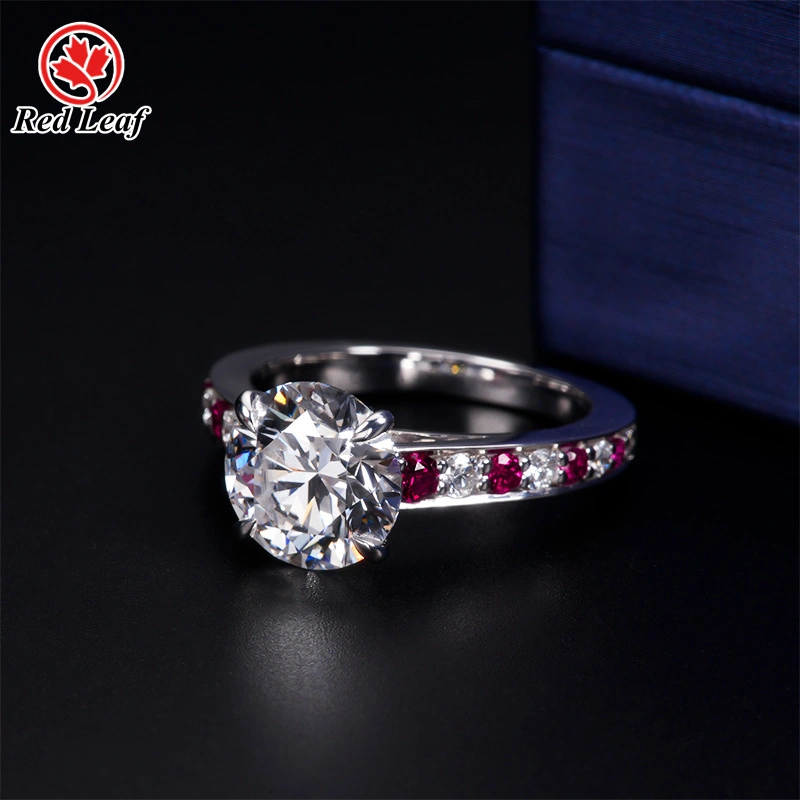 Redleaf  3.09CT D VVS1 18K White Gold Round Cut Lab Diamond  Ring Custom Lab Grown Diamond Ring 1