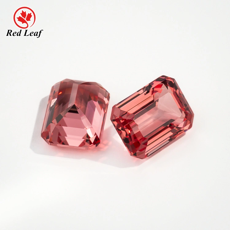 Redleaf Emerald Cut Fire Lotus Flower Lab Grown Ruby GRC Certificat 1