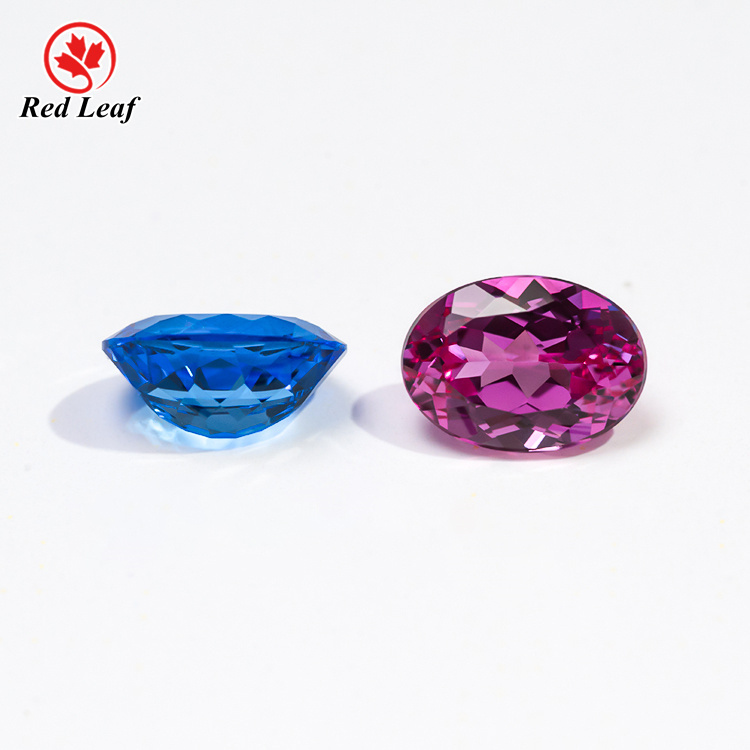 Redleaf Popular 6x8mm Oval Cut Lab Grown Sapphire Colorful Lab Created Loose Sapphire 6