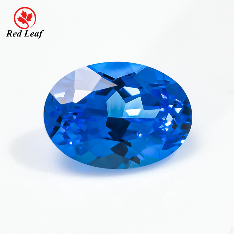 Redleaf Popular 6x8mm Oval Cut Lab Grown Sapphire Colorful Lab Created Loose Sapphire 5