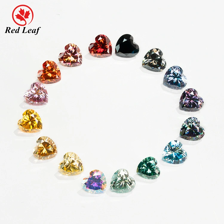 Redleaf GRA Certified Heart Cut VVS Multicolor Moissanite 1