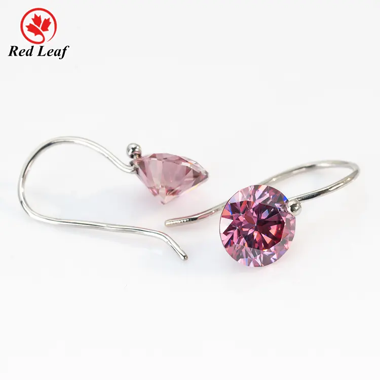Lab Grown Gemstone Jewelry PT950 Gemstone Earrings Wholesale - Redleaf 7