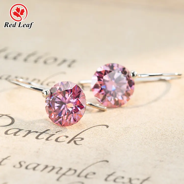 Lab Grown Gemstone Jewelry PT950 Gemstone Earrings Wholesale - Redleaf 5