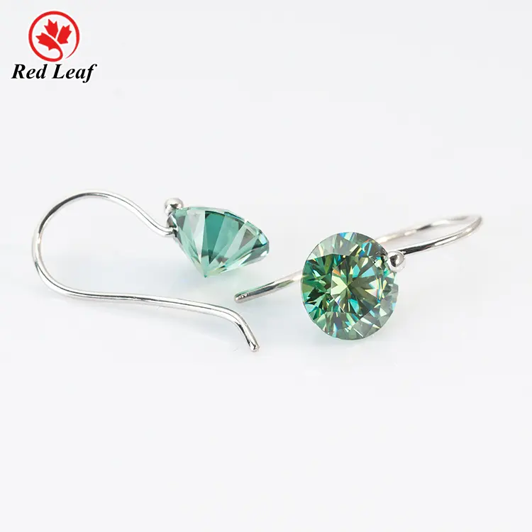 Lab Grown Gemstone Jewelry PT950 Gemstone Earrings Wholesale - Redleaf 6