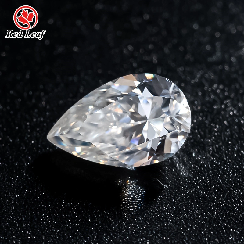 GRA Certificate Pear Cut 2*3mm 3*4mm 4*6mm D Moissanite Manufacture Wholesale Moissanite Diamond Stones -Redleaf 1