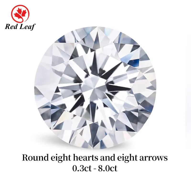 Round Cut Moissanite by Redleaf 3