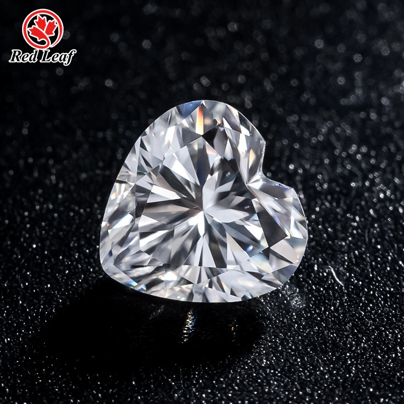 Heart Cut 3*3mm 4*4mm 5*5mm D GRA Certificate Moissanite Loose Lab Diamonds Wholesale -Redleaf 1