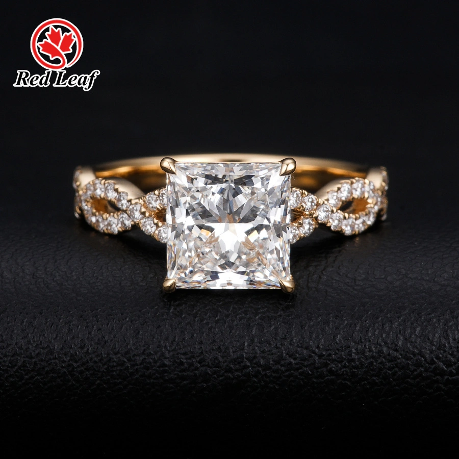 18k Gelbgold & Prinzessin Cut Lab 1