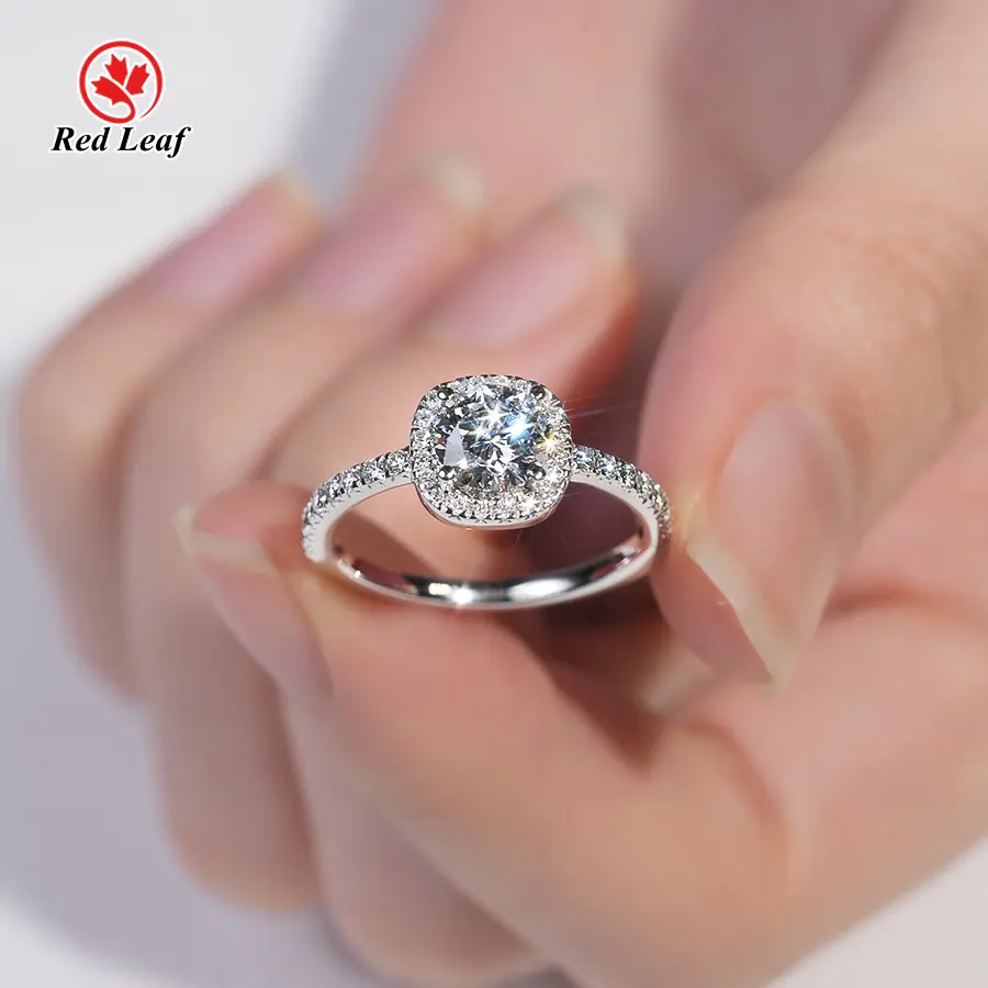 Lab Grown Oval Engagement Rings VS1 - - Redleaf 5