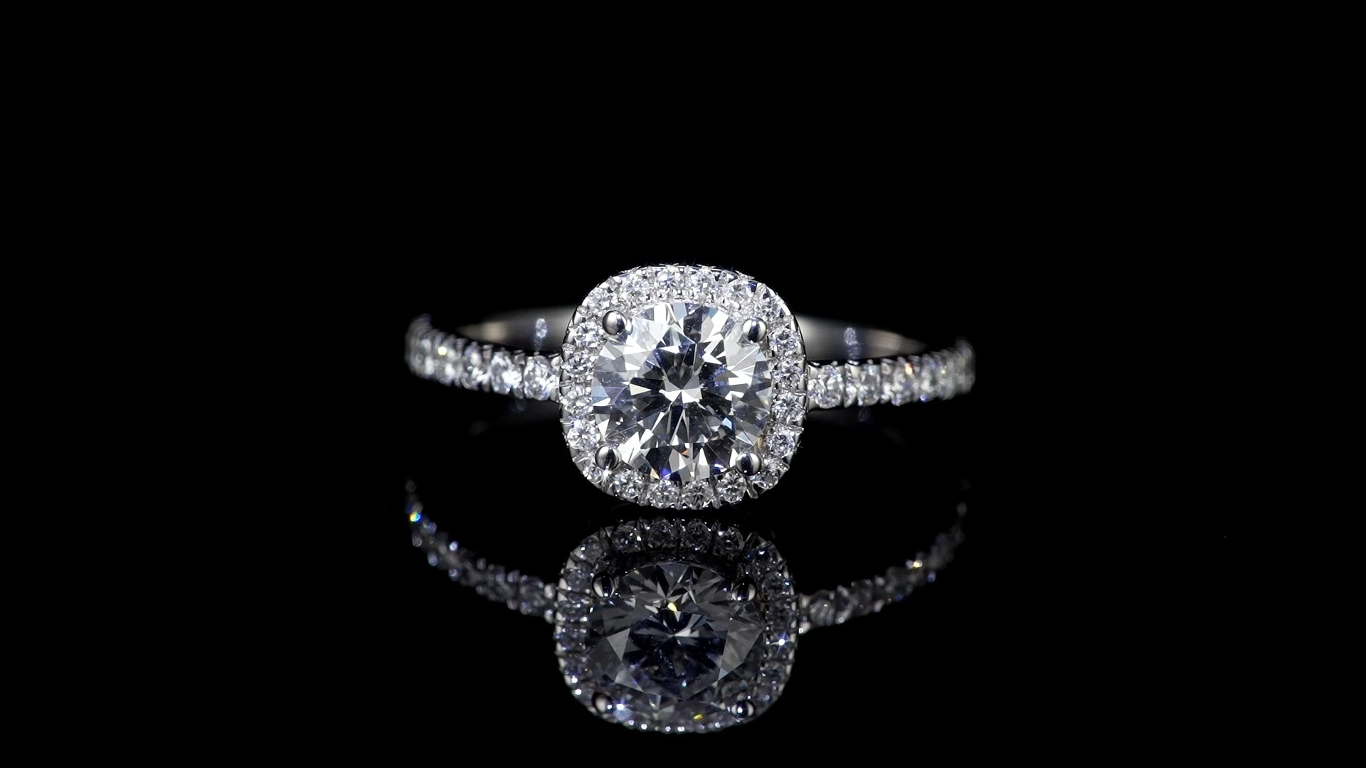 Redleaf 1CT Round Cut Lab Laborot Grown Diamond Pave Réglage 18 km Bague de mariage en or blanc Laborot personnalisé Bagues de fiançailles cultivées 1