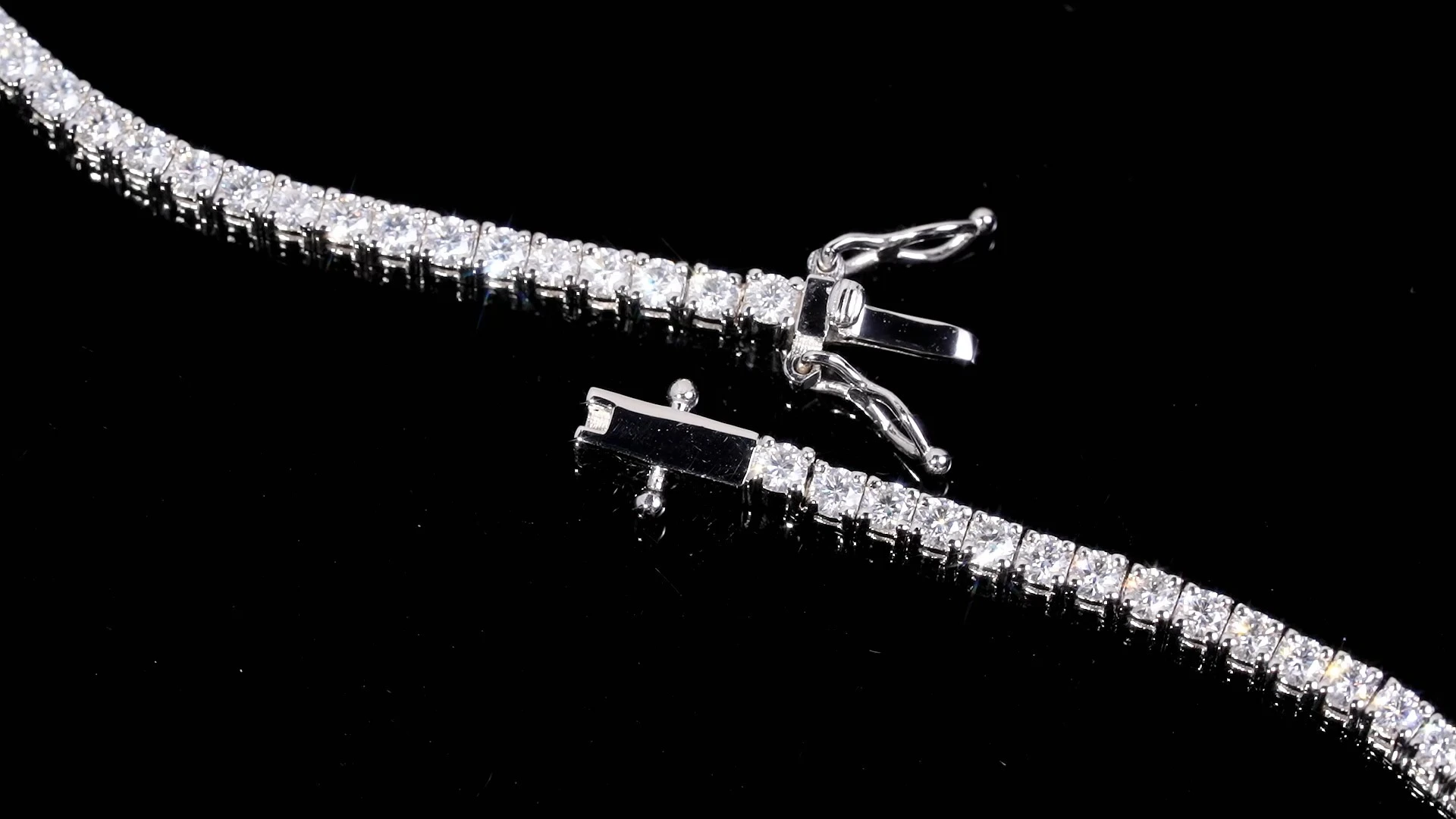 Moissanite Bracelet 3mm 4mm 5mm  VVS Moissanite Tennis Chain 925 Silver Moissanite Chain -Redleaf 1