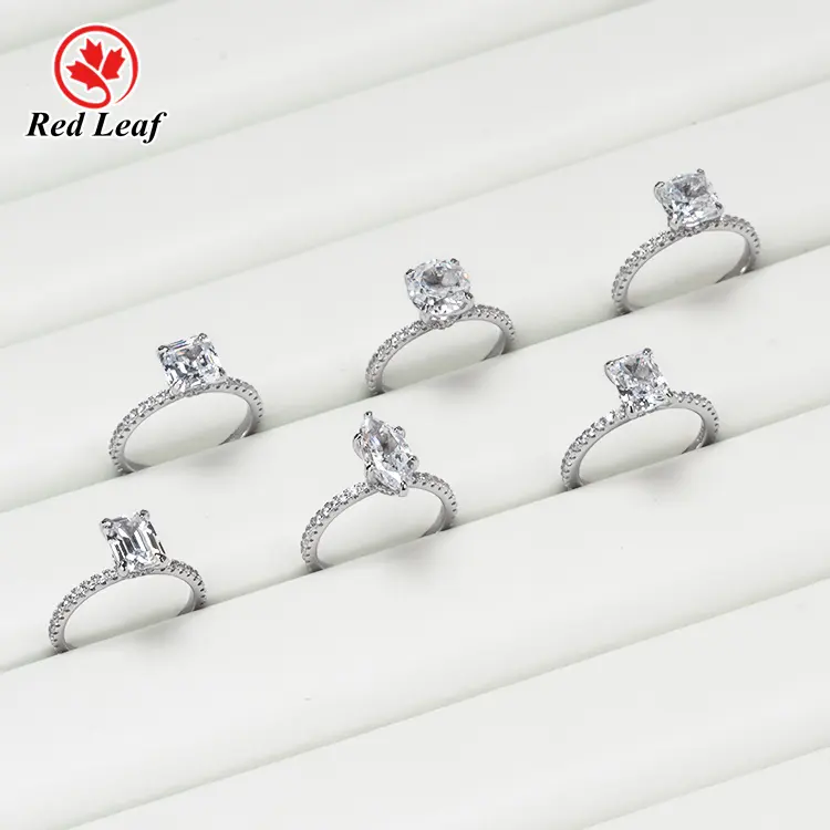 Lab Created Emerald Cut Diamond Ring 2.5CT Wholesale - Redleaf 8