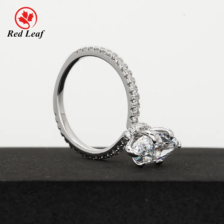 Lab Created Emerald Cut Diamond Ring 2.5CT Wholesale - Redleaf 6