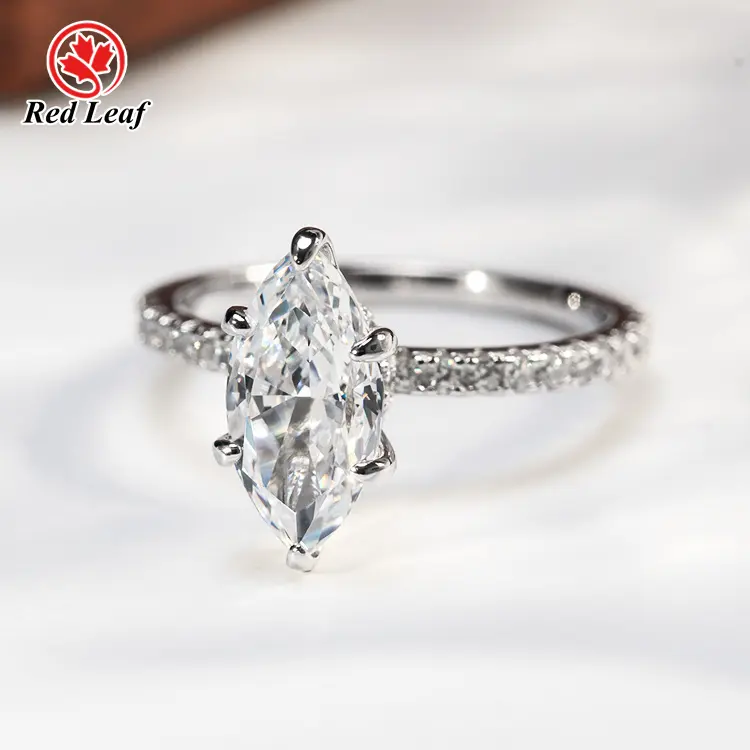 Lab Created Emerald Cut Diamond Ring 2.5CT Wholesale - Redleaf 3