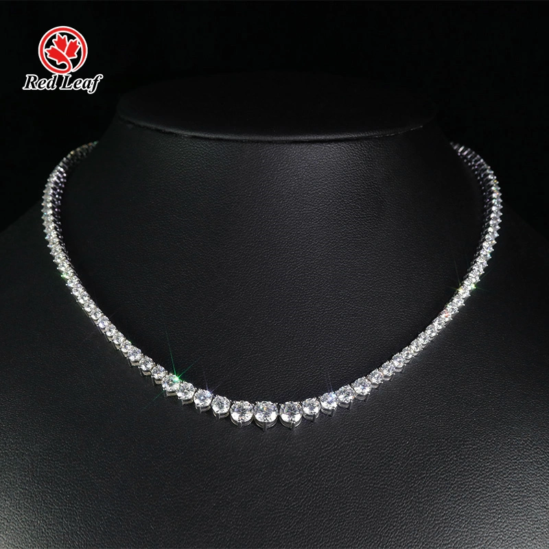 Redleaf Round Cut 14k White Gold D VVS1 Lab Grown Diamond Necklace IGI Certified Lab Created Diamond Jewelry Wholesale 1