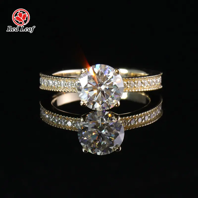 Lab Created Emerald Cut Diamond Ring Emerald Gemstone Ring Wholesale - Redleaf 2
