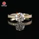 Lab Created Emerald Cut Diamond Ring Emerald Gemstone Ring Wholesale - Redleaf 2
