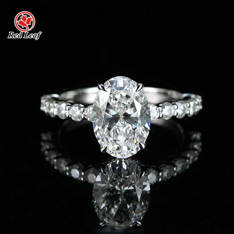 Redleaf Oval Cut 18K White Gold Lab Grown Diamond Ring Custom Lab Grown Engagement Rings IGI Certified 1